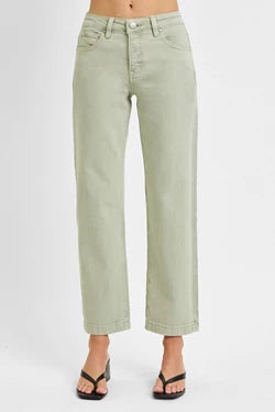Mid rise Ankle Straight Jeans