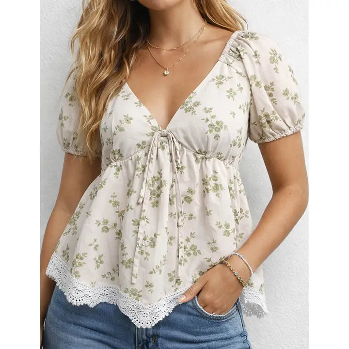 Petals & Lace Baby Doll Top