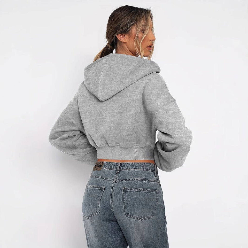 Cropped Hoodie Sweatshirt