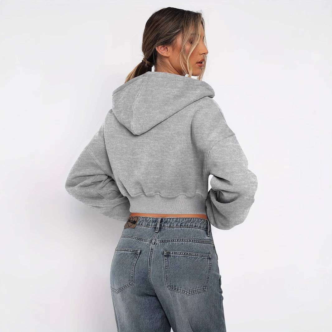 Cropped Hoodie Sweatshirt