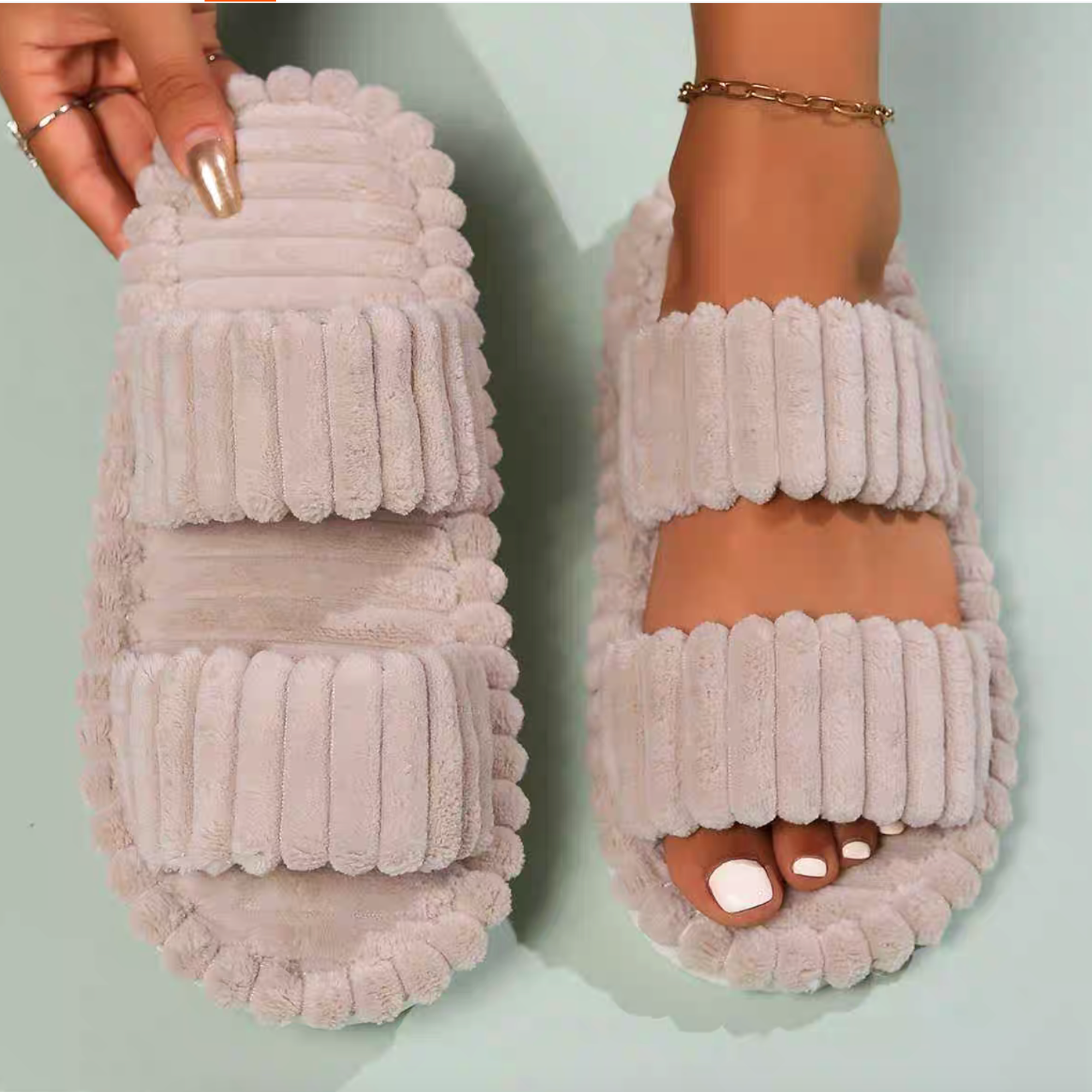 Double-Strap Slippers