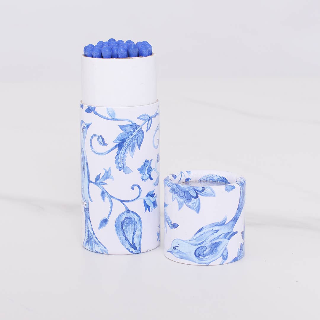 Cylinder Matches - Blue Songbirds