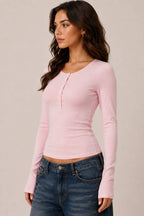 Henley Long Sleeve Top
