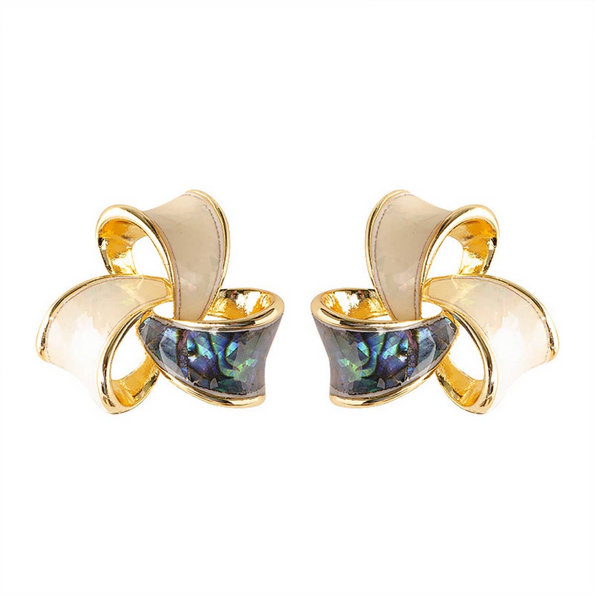 Oil Drip Enamel Mosquito Coil Earrings