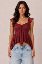 Sweetheart Flowy Top