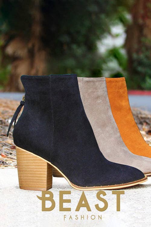 Suede Ankle Booties