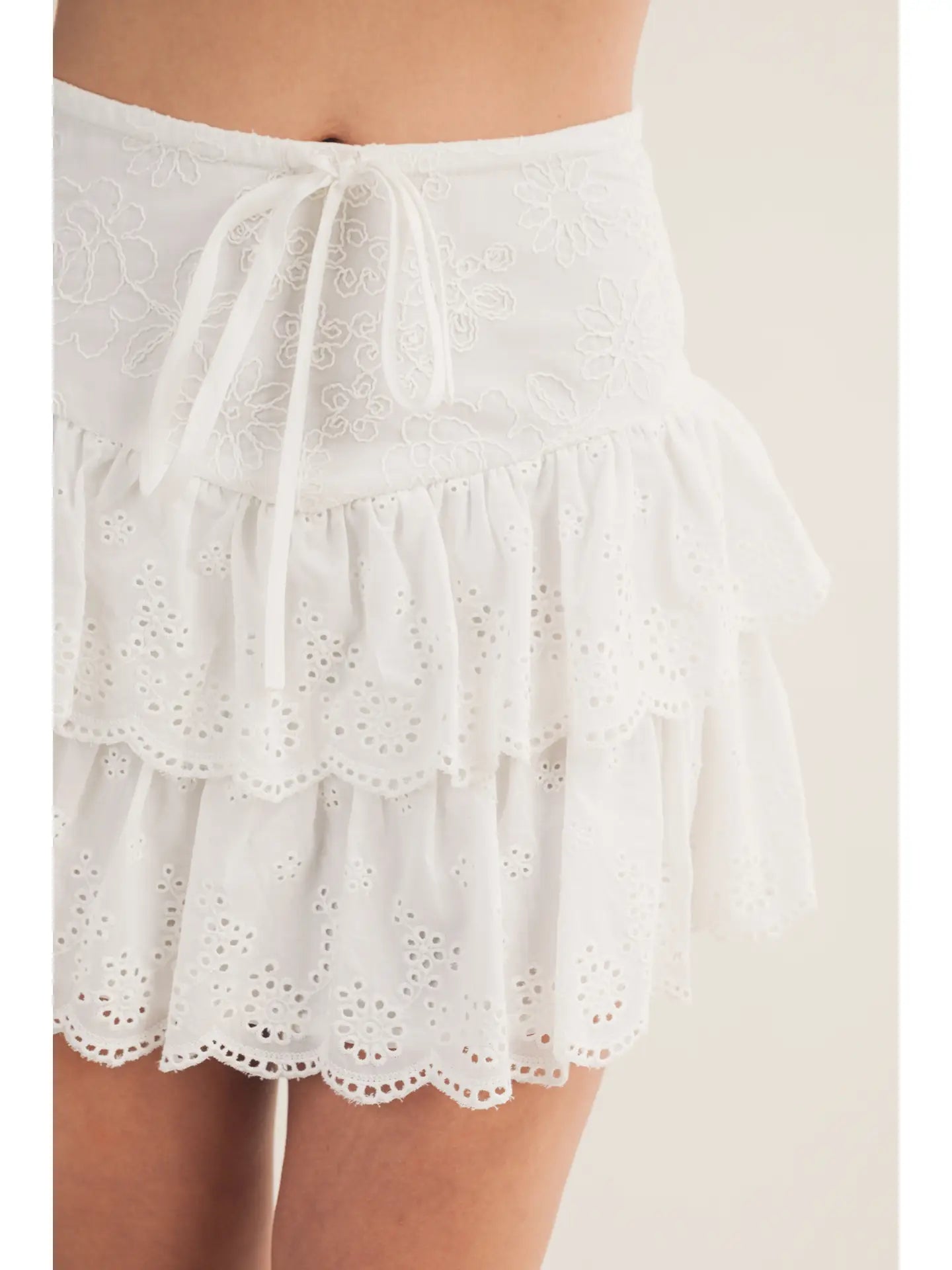 Eyelet Lace Skirt