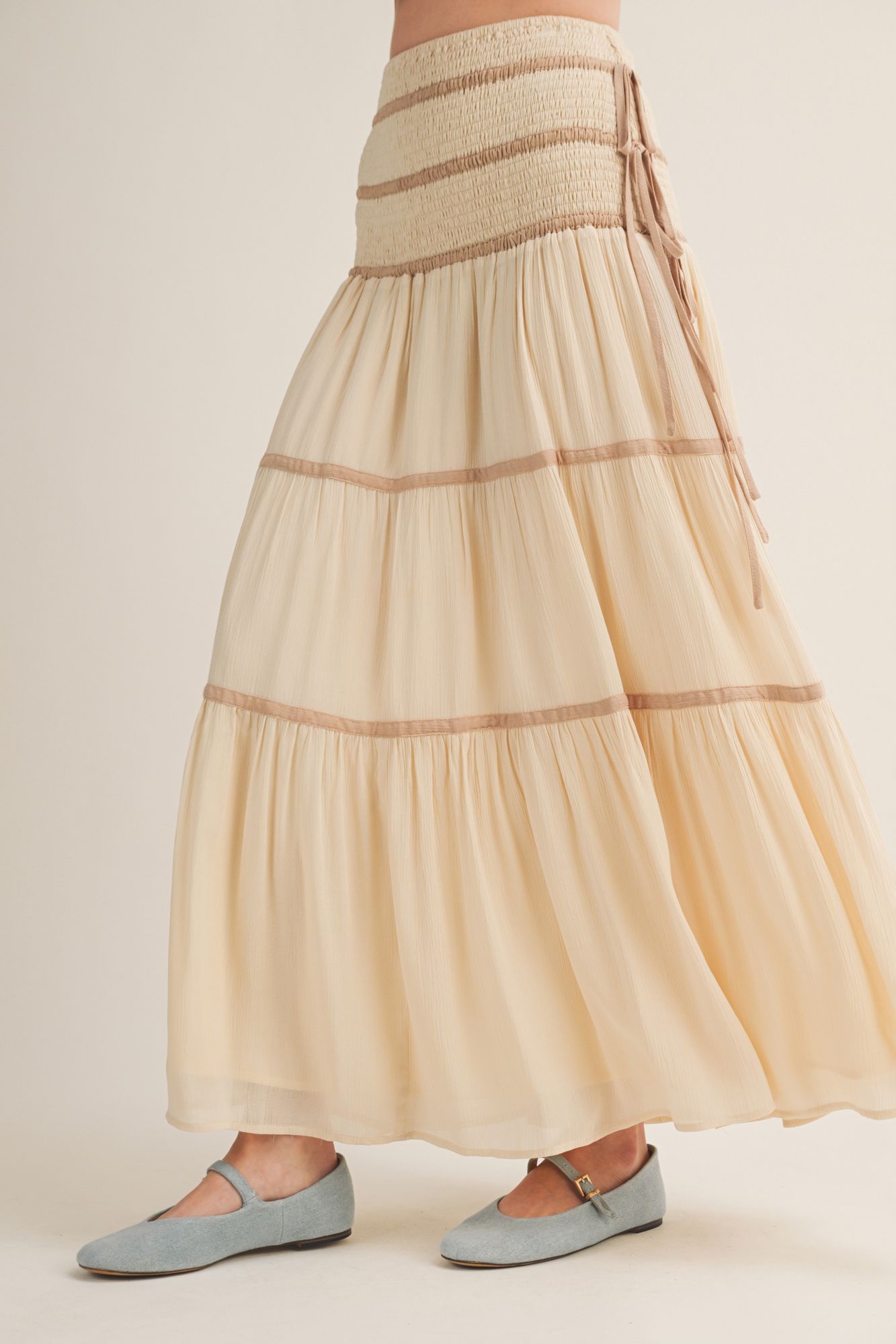 MS Textured Maxi Skirt